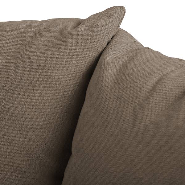 Hoekbank BISURA met chaise longue microvezel Sole: steengrijs - chaise longue vooraanzicht rechts - met slaapfunctie