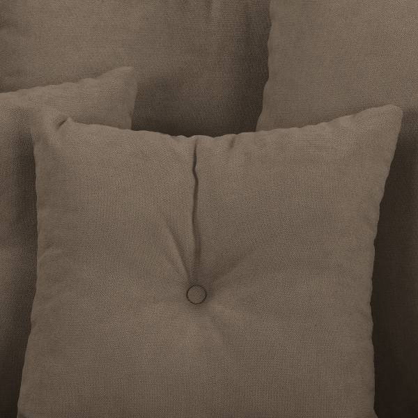 Hoekbank BISURA met chaise longue microvezel Sole: steengrijs - chaise longue vooraanzicht rechts - met slaapfunctie