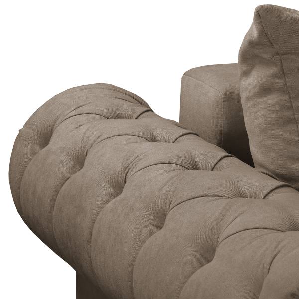 Hoekbank BISURA met chaise longue microvezel Sole: steengrijs - chaise longue vooraanzicht rechts - met slaapfunctie