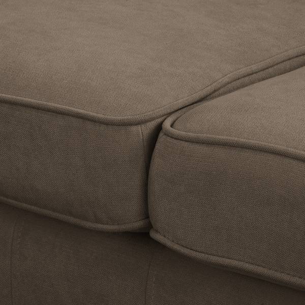 Hoekbank BISURA met chaise longue microvezel Sole: steengrijs - chaise longue vooraanzicht rechts - met slaapfunctie