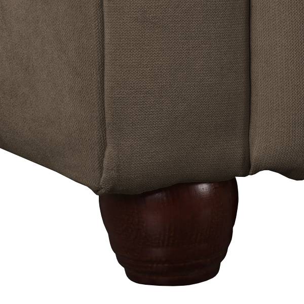 Hoekbank BISURA met chaise longue microvezel Sole: steengrijs - chaise longue vooraanzicht rechts - met slaapfunctie