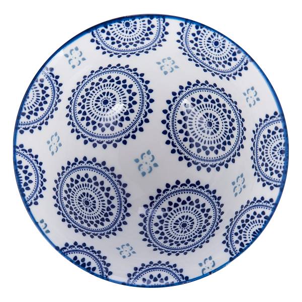 Set di 6 scodelle ORNAMENTS Porcellana - Blu scuro / Verde