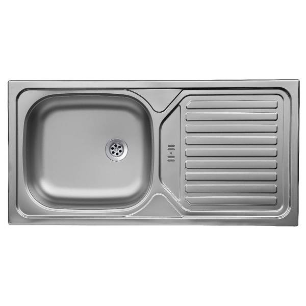 Cucina EVERNDEN 300 cm Effetto quercia chiara / Bianco - Senza utensili di cucina - Senza frigorifero