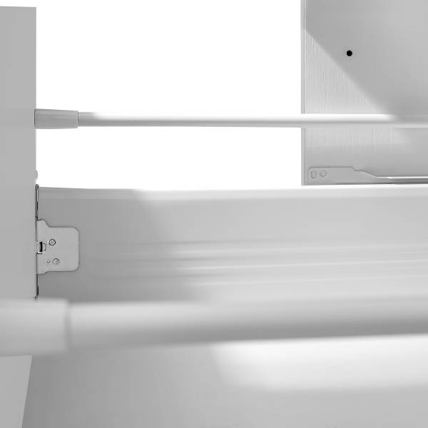 Cucina EVERNDEN 300 cm Effetto quercia chiara / Bianco - Senza utensili di cucina - Senza frigorifero