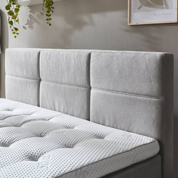 Boxspringbett Flenta Mischgewebe - Silbergrau