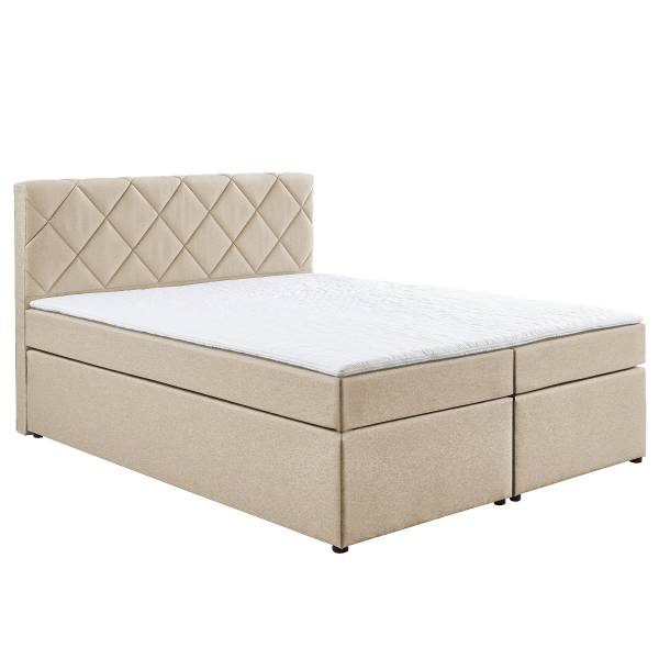 Boxspringbett Nattol Mischgewebe - Beige - 140 x 200cm