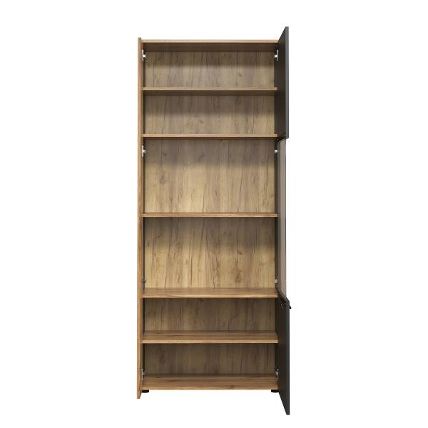 Vetrina Esteban Color antracite / Effetto rovere
