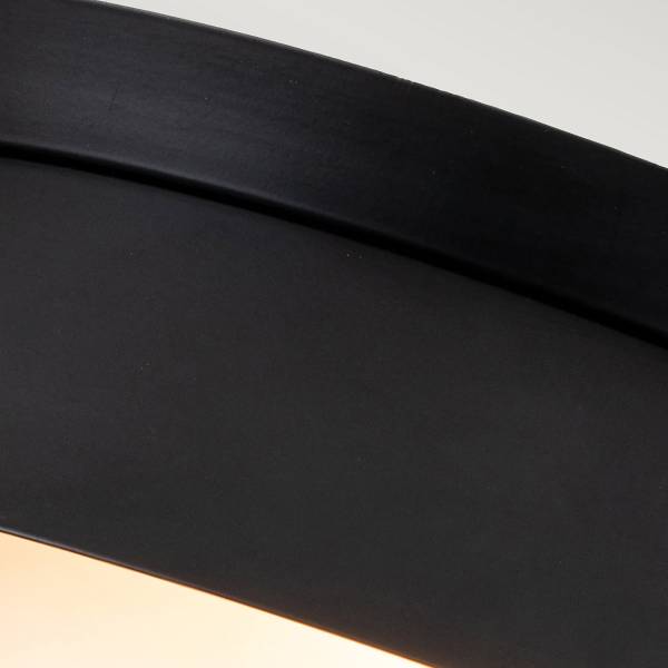 Lampada da soffitto Bowtie Nero - Acciaio - Vetro opale - 25 x 25 x 10 cm