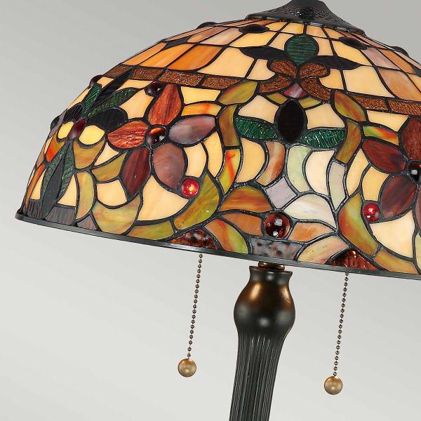 Lampada da tavolo Kami Marrone - Acciaio - Vetro colorato - 41 x 58 x 41 cm