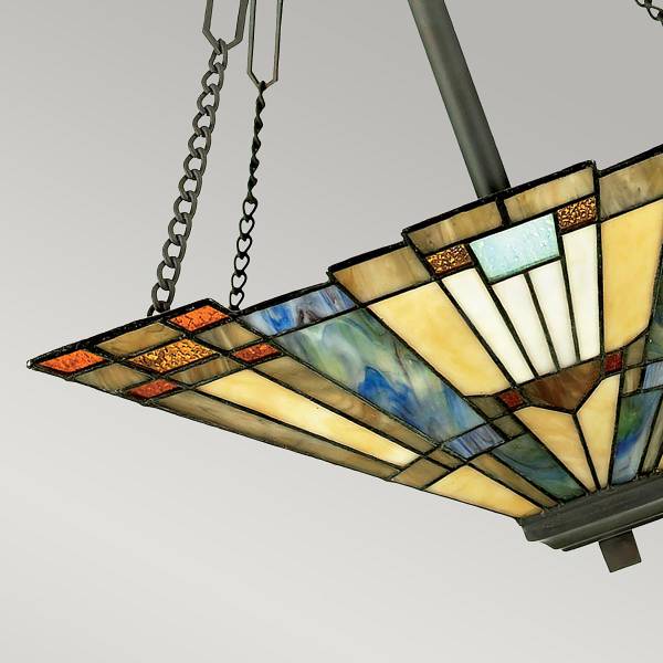 Lampada a sospensione Ingenlook C Marrone - Acciaio - Vetro colorato - 45 x 221 x 45 cm