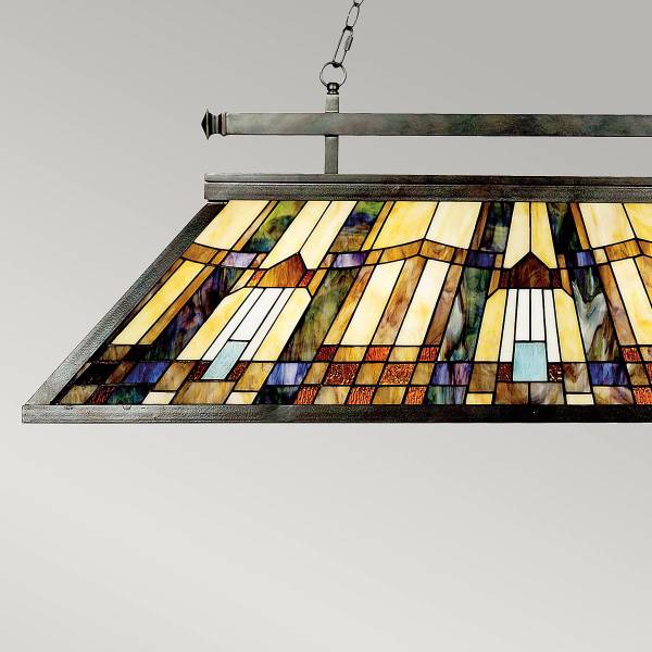 Lampada a sospensione Ingenlook A Marrone - Acciaio - Vetro colorato - 121 x 199 x 41 cm
