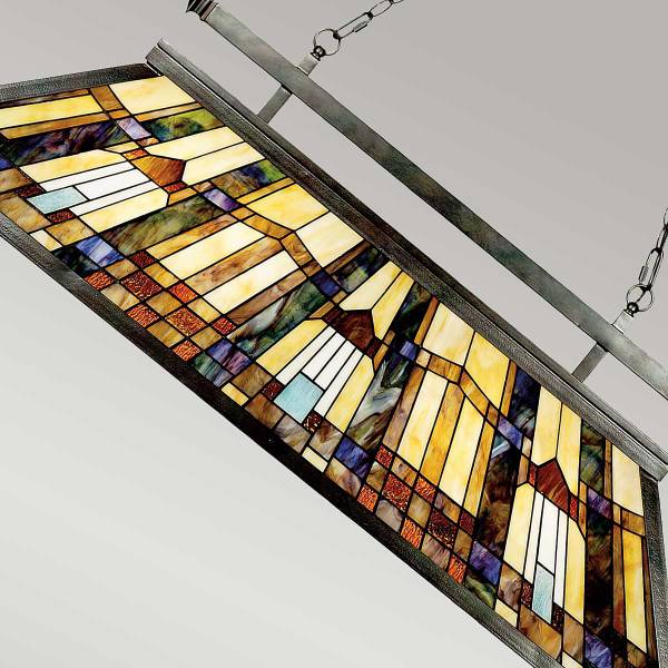 Lampada a sospensione Ingenlook A Marrone - Acciaio - Vetro colorato - 121 x 199 x 41 cm