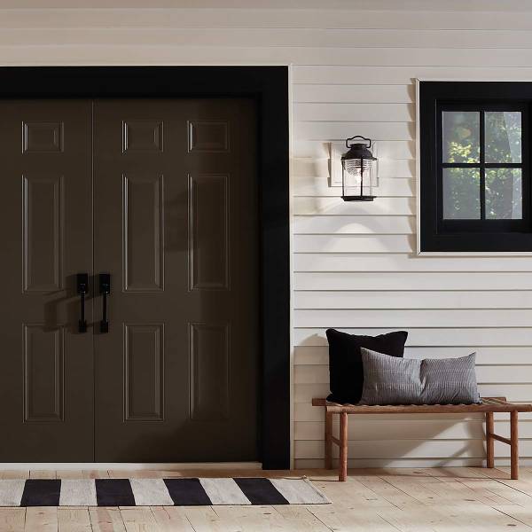 Lampada da parete Ashland Bay Grigio - Alluminio - Vetro trasparente - 19 x 35 x 21 cm