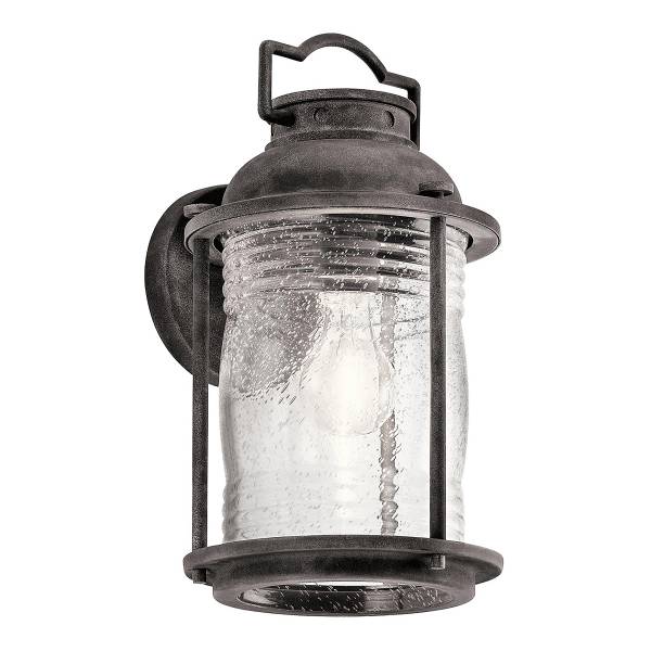 Lampada da parete Ashland Bay Grigio - Alluminio - Vetro trasparente - 19 x 35 x 21 cm
