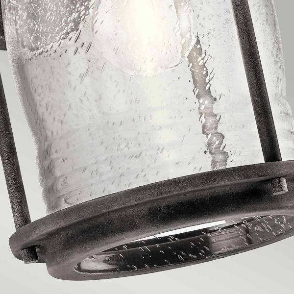 Lampada da parete Ashland Bay Grigio - Alluminio - Vetro trasparente - 19 x 35 x 21 cm