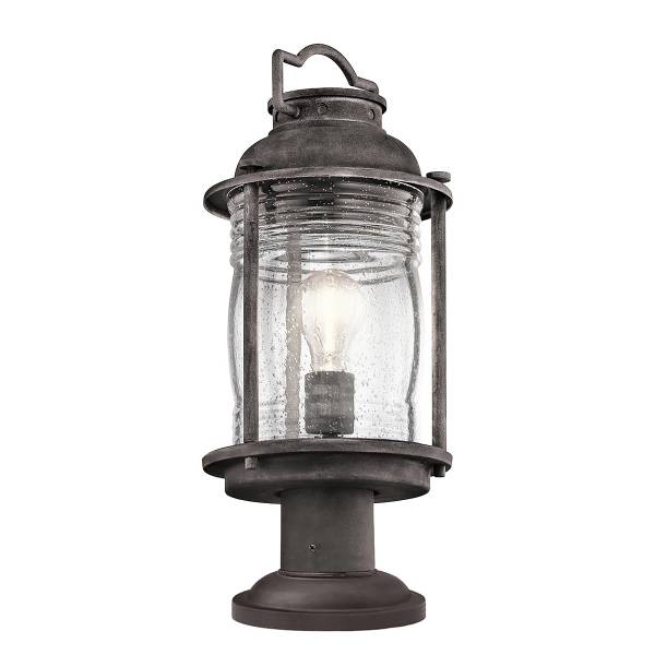 Wegeleuchte Ashland Bay Aluminium / Klarglas - Grau - 1-flammig