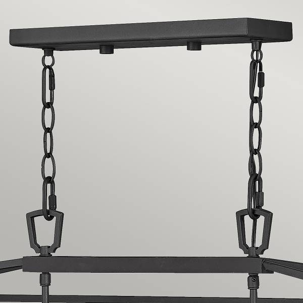 Hanglamp Alford Place type A zwart - aluminium - transparant glas - 102 x 217 x 31 cm
