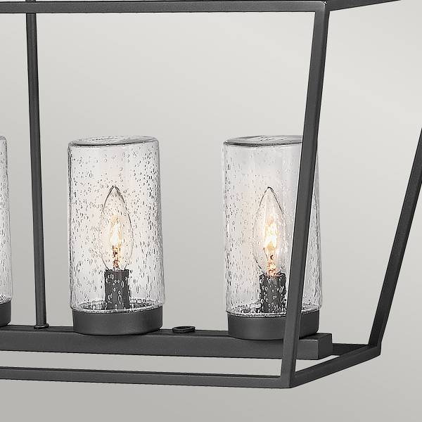 Hanglamp Alford Place type A zwart - aluminium - transparant glas - 102 x 217 x 31 cm