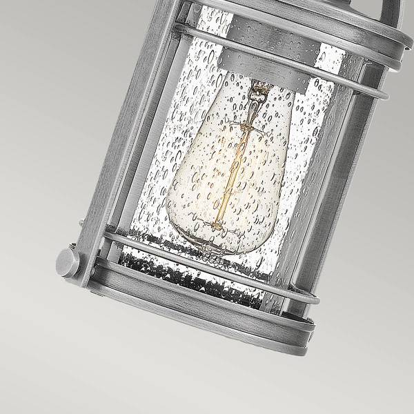 Lampada a sospensione Booker Argento - Alluminio - Acciaio - Vetro trasparente - 16 x 149 x 13 cm