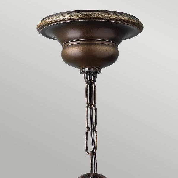 Hanglamp Cello bruin - staal - opaalglas - 57 x 218 x 57 cm