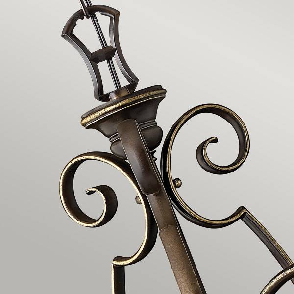Hanglamp Cello bruin - staal - opaalglas - 57 x 218 x 57 cm