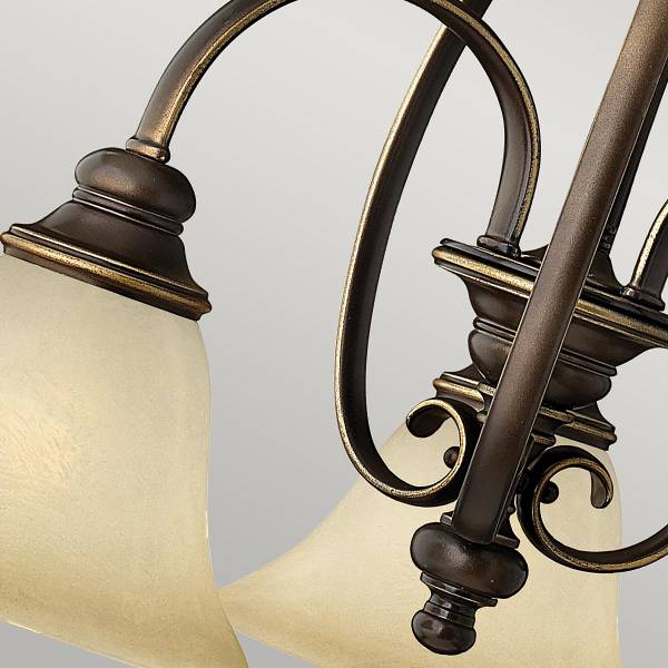 Hanglamp Cello bruin - staal - opaalglas - 57 x 218 x 57 cm