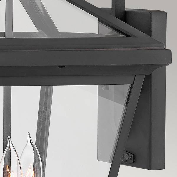 Lampada da parete Alford Place A Nero - Alluminio - Vetro trasparente - 31 x 54 x 34 cm