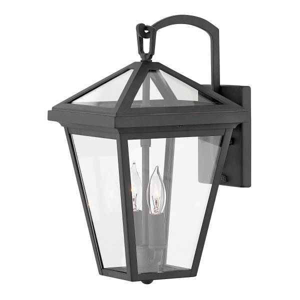 Applique Alford Place Type B Noir - Aluminium - Verre clair - 20 x 37 x 23 cm