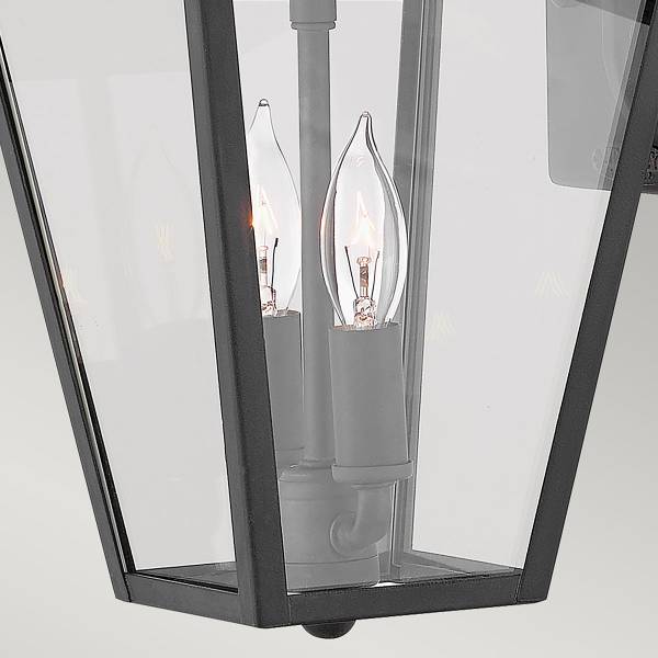 Applique Alford Place Type B Noir - Aluminium - Verre clair - 20 x 37 x 23 cm