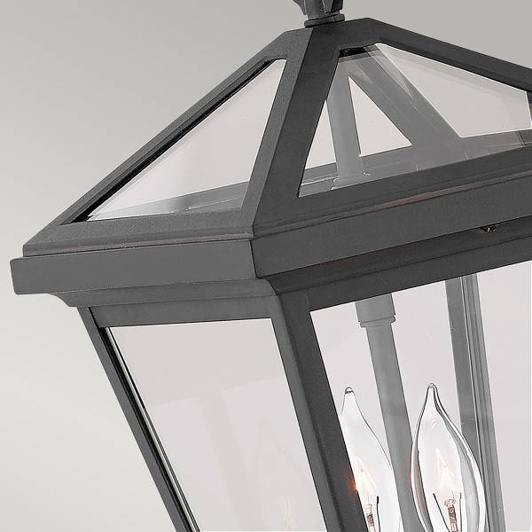 Applique Alford Place Type B Noir - Aluminium - Verre clair - 20 x 37 x 23 cm