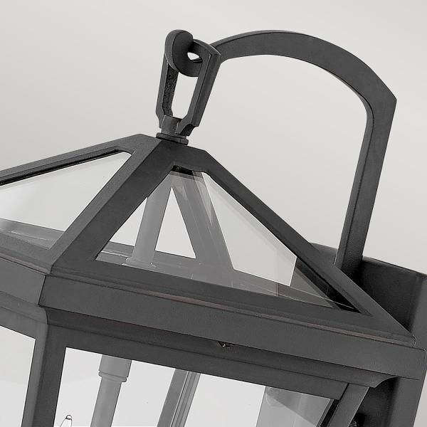 Applique Alford Place Type B Noir - Aluminium - Verre clair - 20 x 37 x 23 cm
