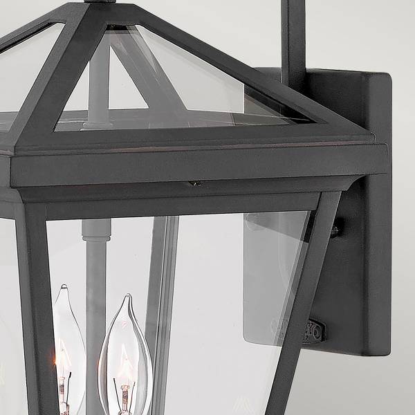 Applique Alford Place Type B Noir - Aluminium - Verre clair - 20 x 37 x 23 cm