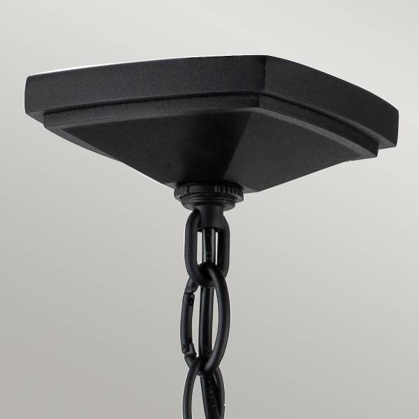 Lampada a sospensione Alford Place B Nero - Alluminio - Vetro trasparente - 20 x 202 x 20 cm