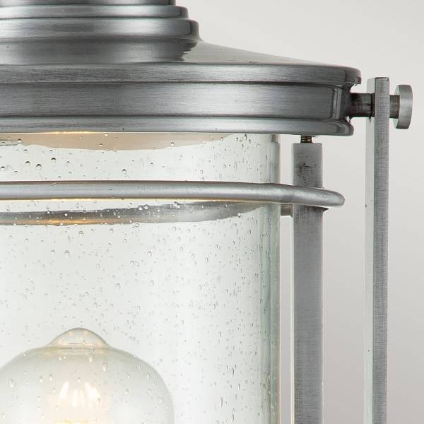 Borne lumineuse Booker Argenté - Aluminium - Acier - Verre clair - 22 x 47 x 19 cm