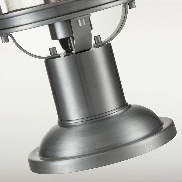 Borne lumineuse Booker Argenté - Aluminium - Acier - Verre clair - 22 x 47 x 19 cm