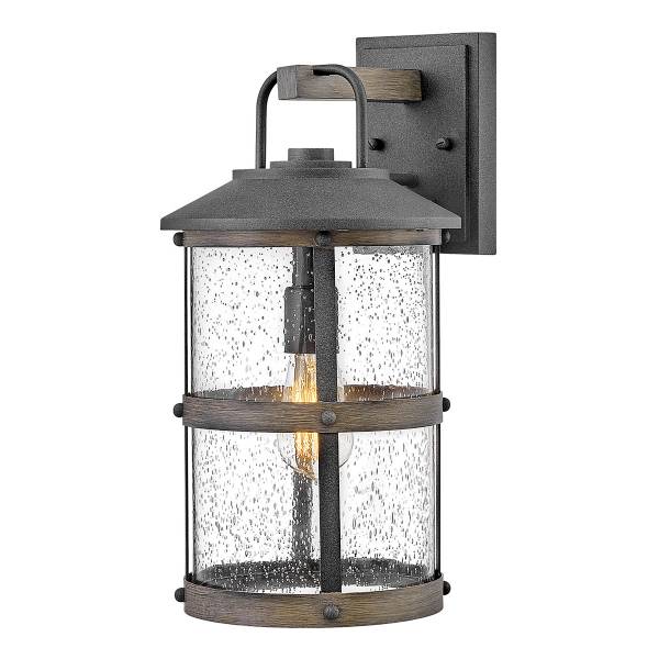 Lampada da parete Lakehouse Grigio - Alluminio - Vetro trasparente - 23 x 44 x 26 cm