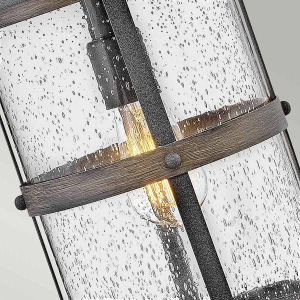 Lampada da parete Lakehouse Grigio - Alluminio - Vetro trasparente - 23 x 44 x 26 cm