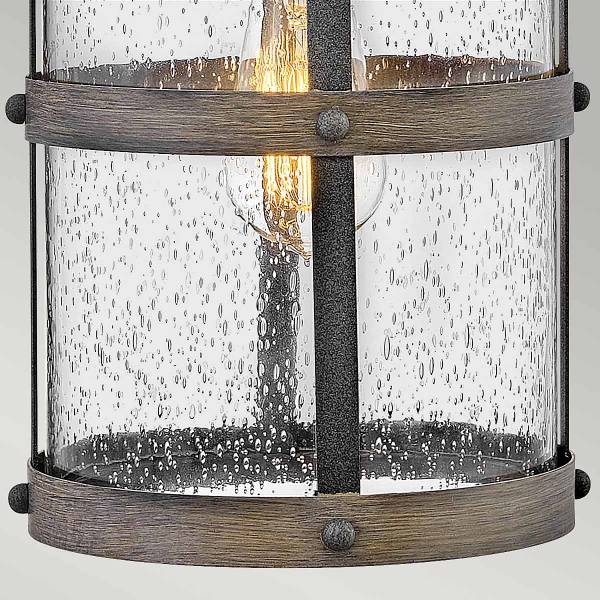 Lampada da parete Lakehouse Grigio - Alluminio - Vetro trasparente - 23 x 44 x 26 cm