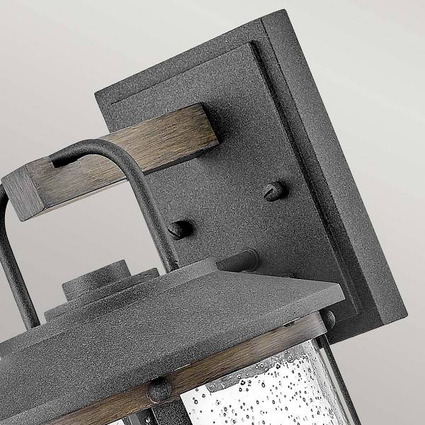 Lampada da parete Lakehouse Grigio - Alluminio - Vetro trasparente - 23 x 44 x 26 cm
