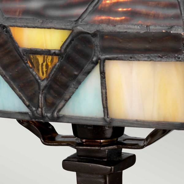 Lampada da tavolo Holmes Marrone - Acciaio - Vetro colorato - 13 x 31 x 13 cm