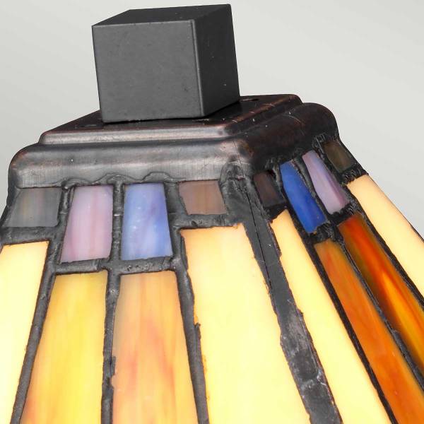 Lampada da tavolo Holmes Marrone - Acciaio - Vetro colorato - 13 x 31 x 13 cm