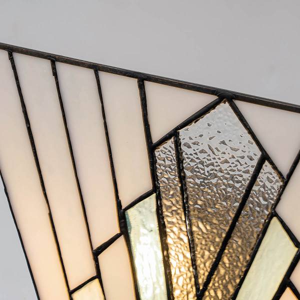 Wandleuchte Alderley Stahl / Farbglas - Braun - 1-flammig