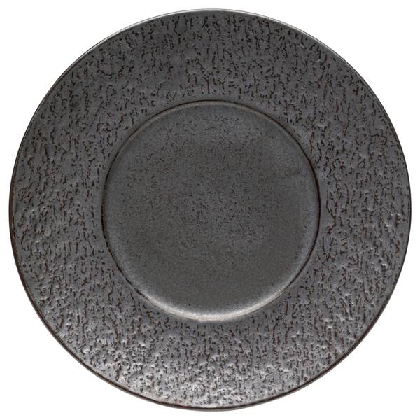 Teller Cosmos 4-teilig Typ A Schwarz - Steingut - 27 x 2.9 x 27 cm