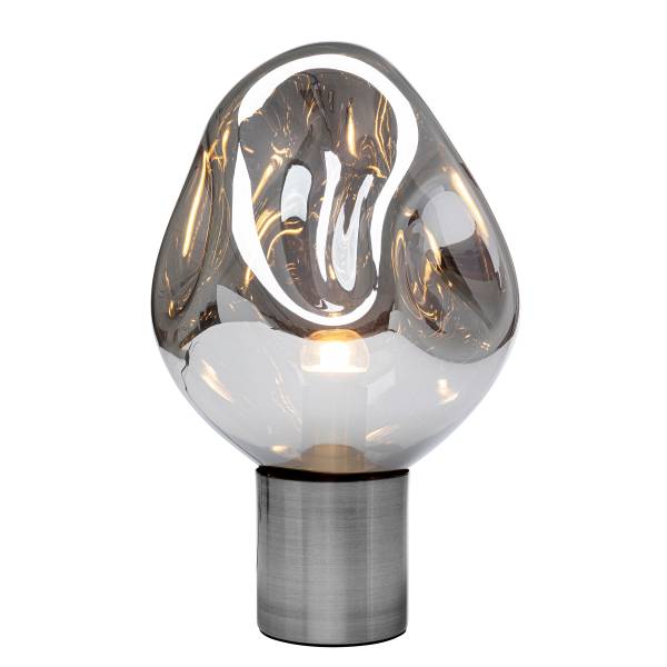Tischleuchte Supernova Silber - Stahl - Farbglas - 25 x 38 x 25 cm