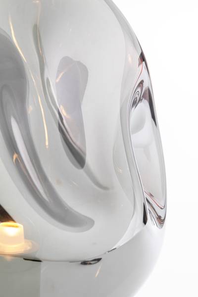 Tischleuchte Supernova Silber - Stahl - Farbglas - 25 x 38 x 25 cm