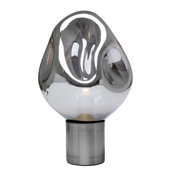 Tischleuchte Supernova Silber - Stahl - Farbglas - 25 x 38 x 25 cm