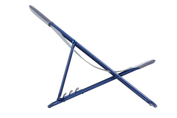 Liegestuhl Transat mit Klappfunktion Blau - Stahl - 62 x 82 x 77 cm