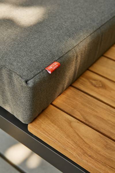 Ensemble de jardin Alvida - 4 élém. Noir - Marron - Aluminium - 204 x 84 x 172 cm