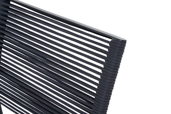 Stapelstuhl Leeds Grau - Aluminium - Polyester PVC - 54 x 88 x 58 cm