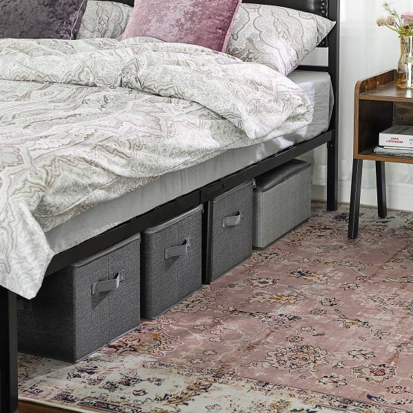 Aufbewahrungsbox Rulls 3er-Set Grau - Mischgewebe - 40 x 25 x 30 cm